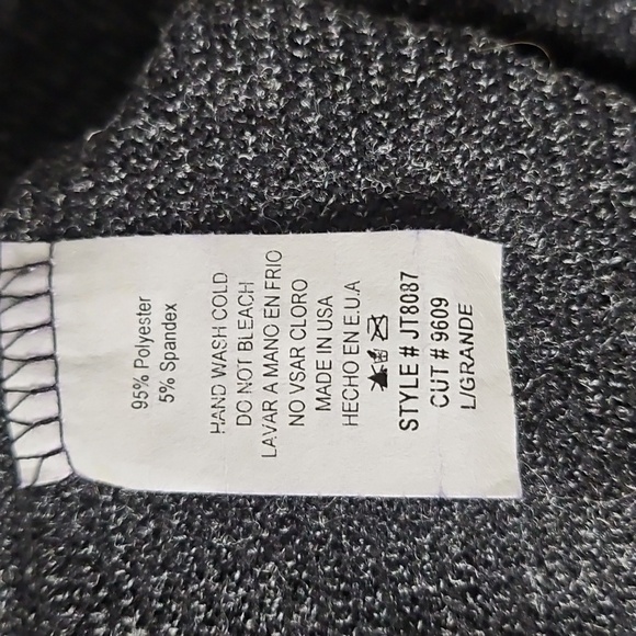 Ces Femme Black Tie Front Kimono Cardigan Size Large Short Sleeve Open Knit - Picture 8 of 10